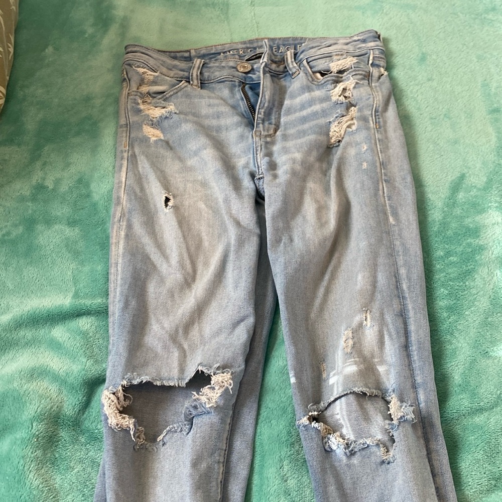 Light blue American Eagle skinny jeans